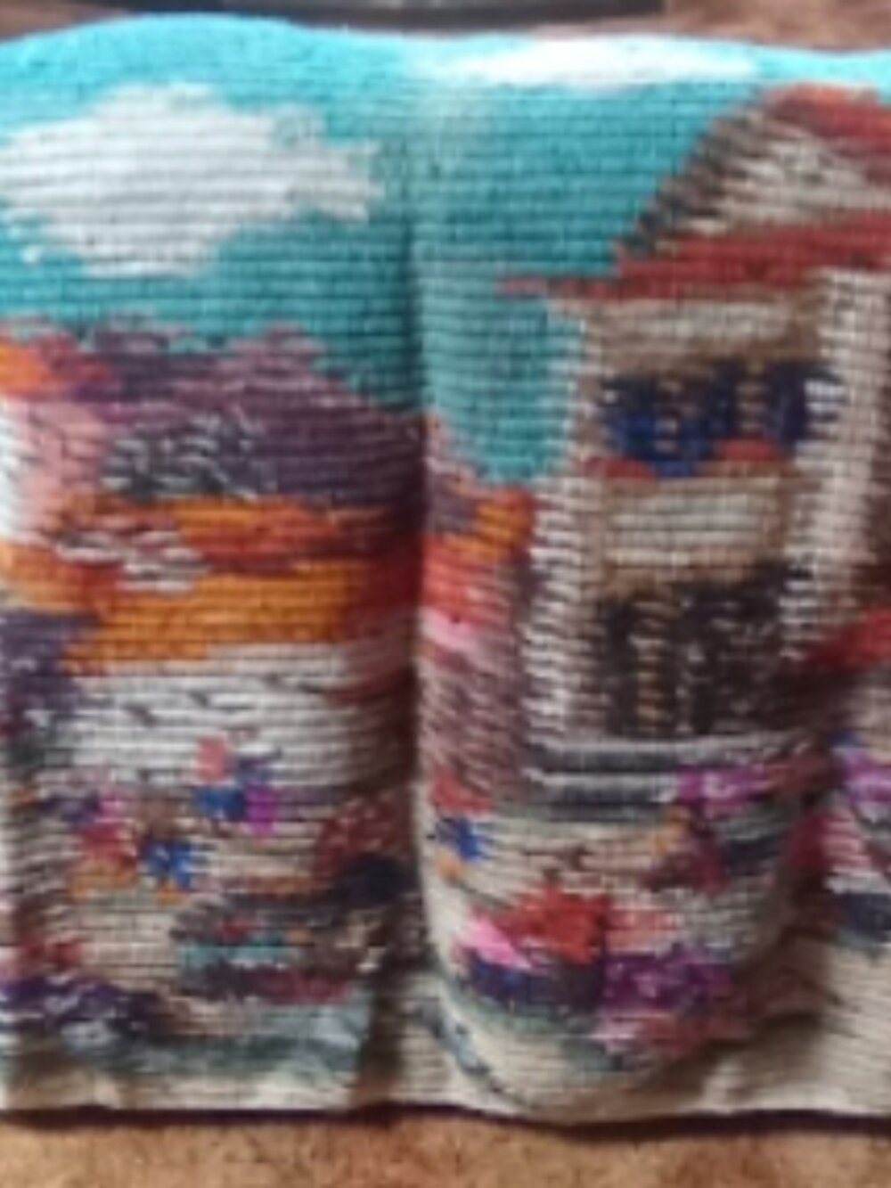 Rare wool woven tapestry